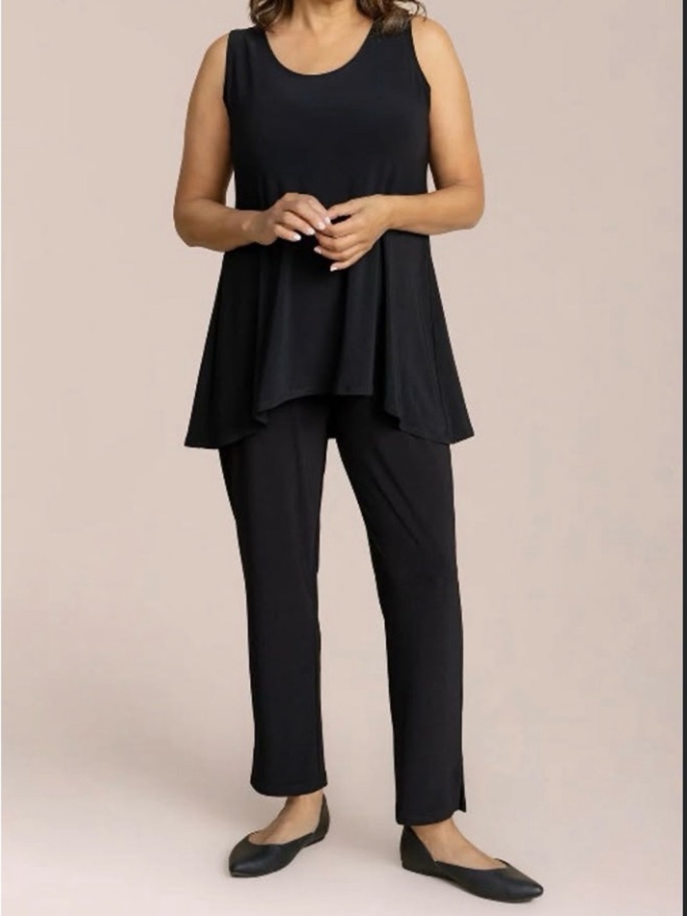 Sympli Black Tunic Tank Top Size 6